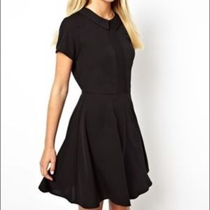 ASOS skater dress with collar and pintucks